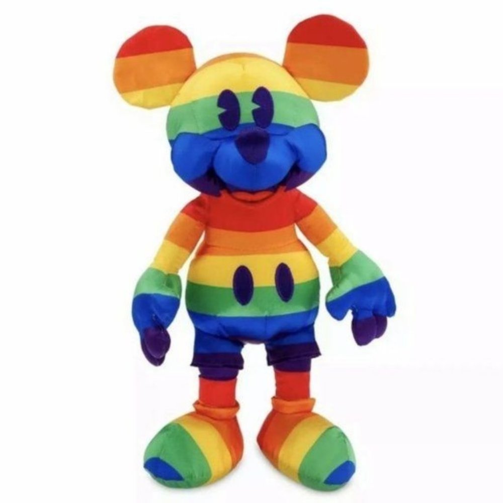 Disney Authentic Mickey Plush rainbow collection NWT